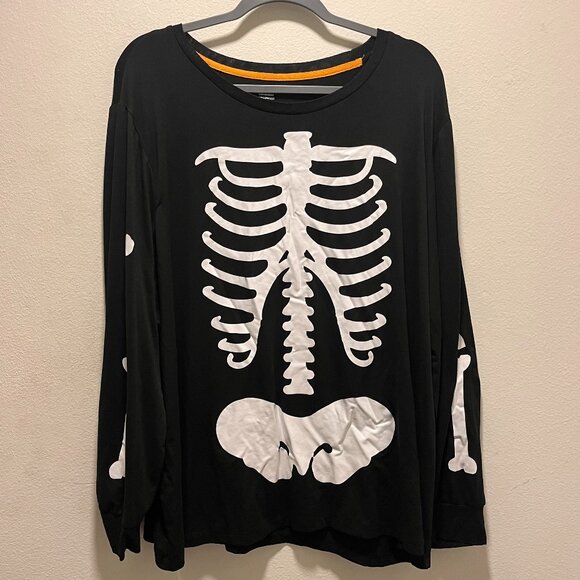 Womans Way To Celebrate Halloween Skeleton T Shirt Black Size 3x (22w-24w) - Picture 1 of 7